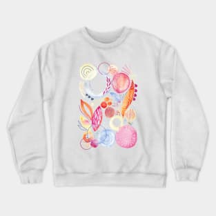 Watercolor Shapes and Petals Crewneck Sweatshirt